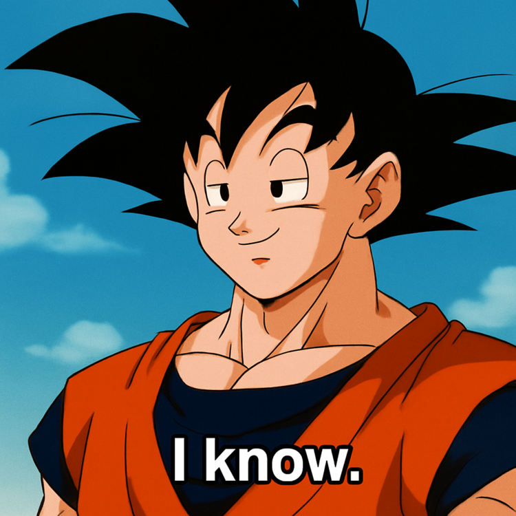 Goku's Confident Smirk.png